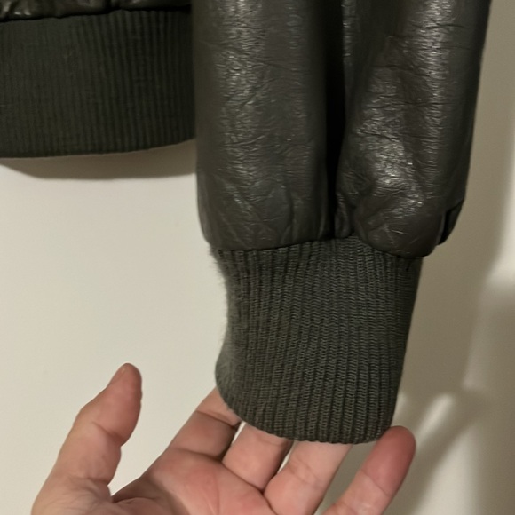 COPY - Members Only Leather Jacket Vintage Mens Gray Classic Iconic Style size … - Picture 3 of 16